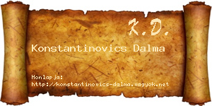 Konstantinovics Dalma névjegykártya